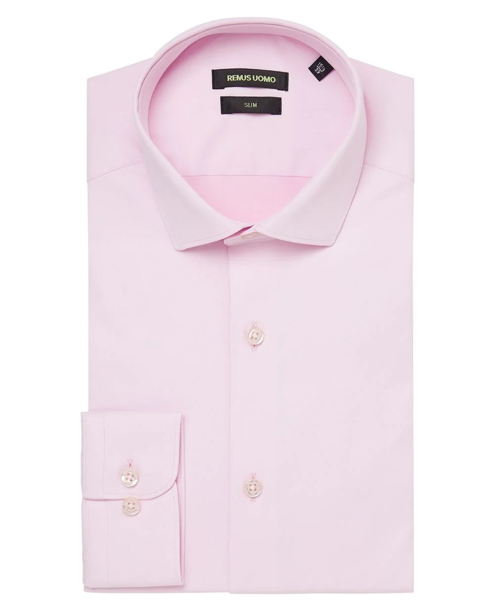 Remus Uomo Kirk Slim Fit Shirt - Light Pink - 15.5