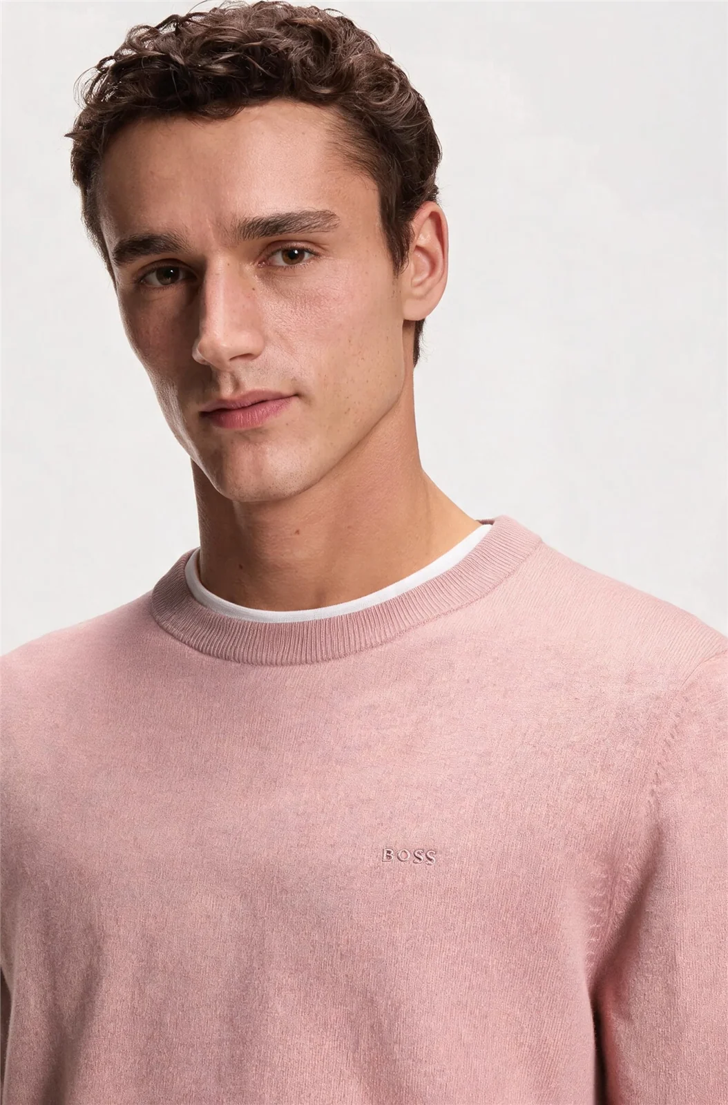 Boss Upacas-L Cotton Sweater - Pink - L