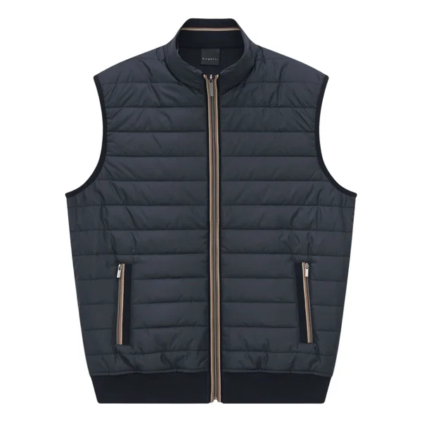 Bugatti Mens Knitted Gilet Waistcoat - Navy - XL