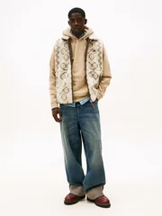 Tommy Jeans Teddy Fleece Zip Up Vest - Beige - S
