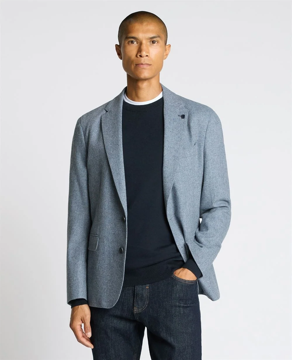 Remus Uomo Alto Slim Fit Wool-Blend Sports Jacket - Blue - 40R