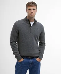 Barbour Holden Half Zip Knitted Jumper - Grey - XL