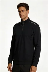 Bugatti Mens Quarter Zip Sweatshirt - Navy - 2XL