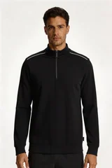 Bugatti Mens Quarter Zip Sweatshirt - Navy - 2XL