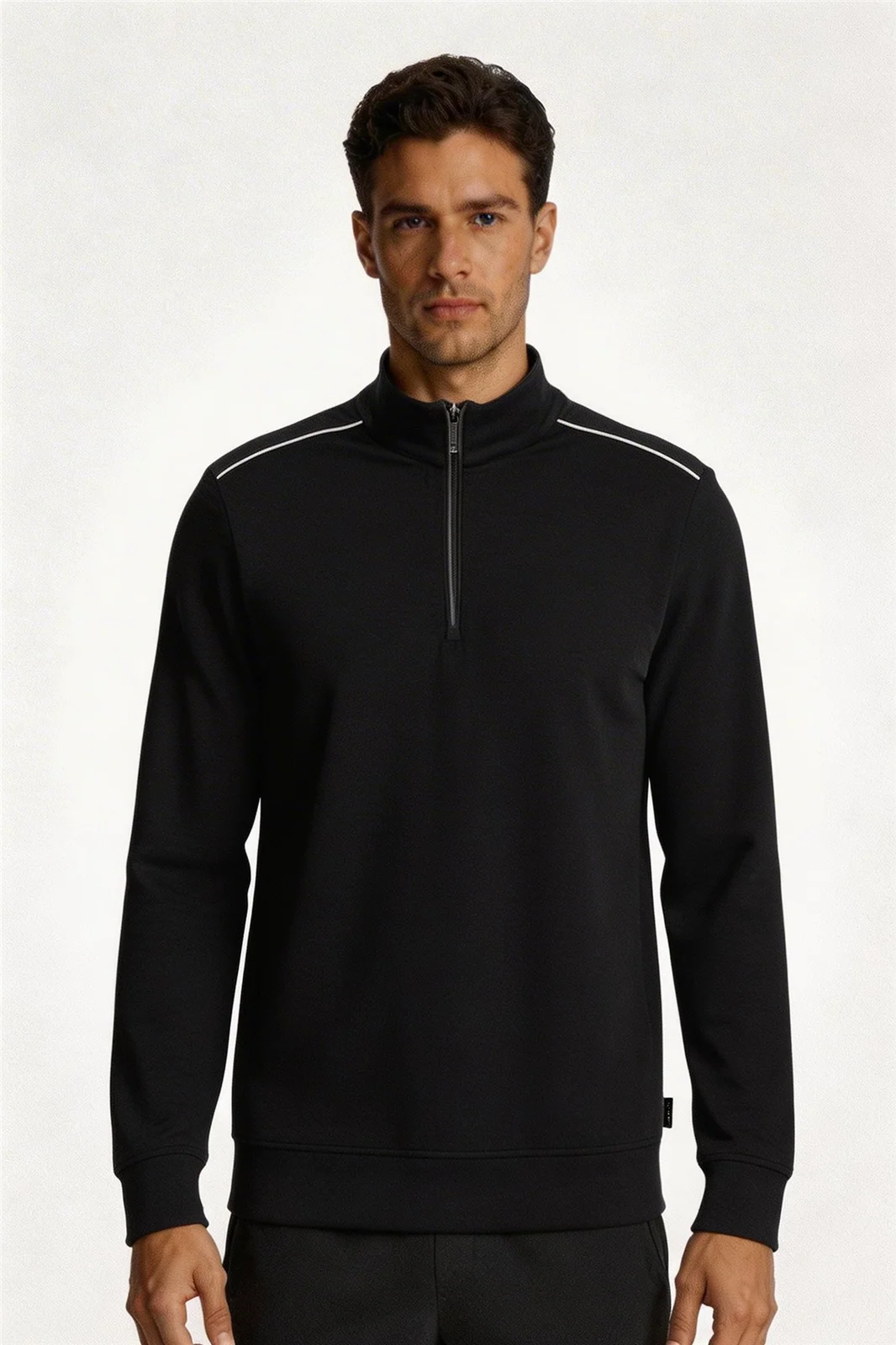 Bugatti Mens Quarter Zip Sweatshirt - Navy - 2XL