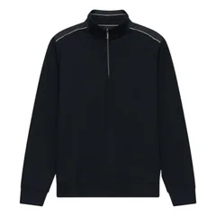Bugatti Mens Quarter Zip Sweatshirt - Navy - 2XL