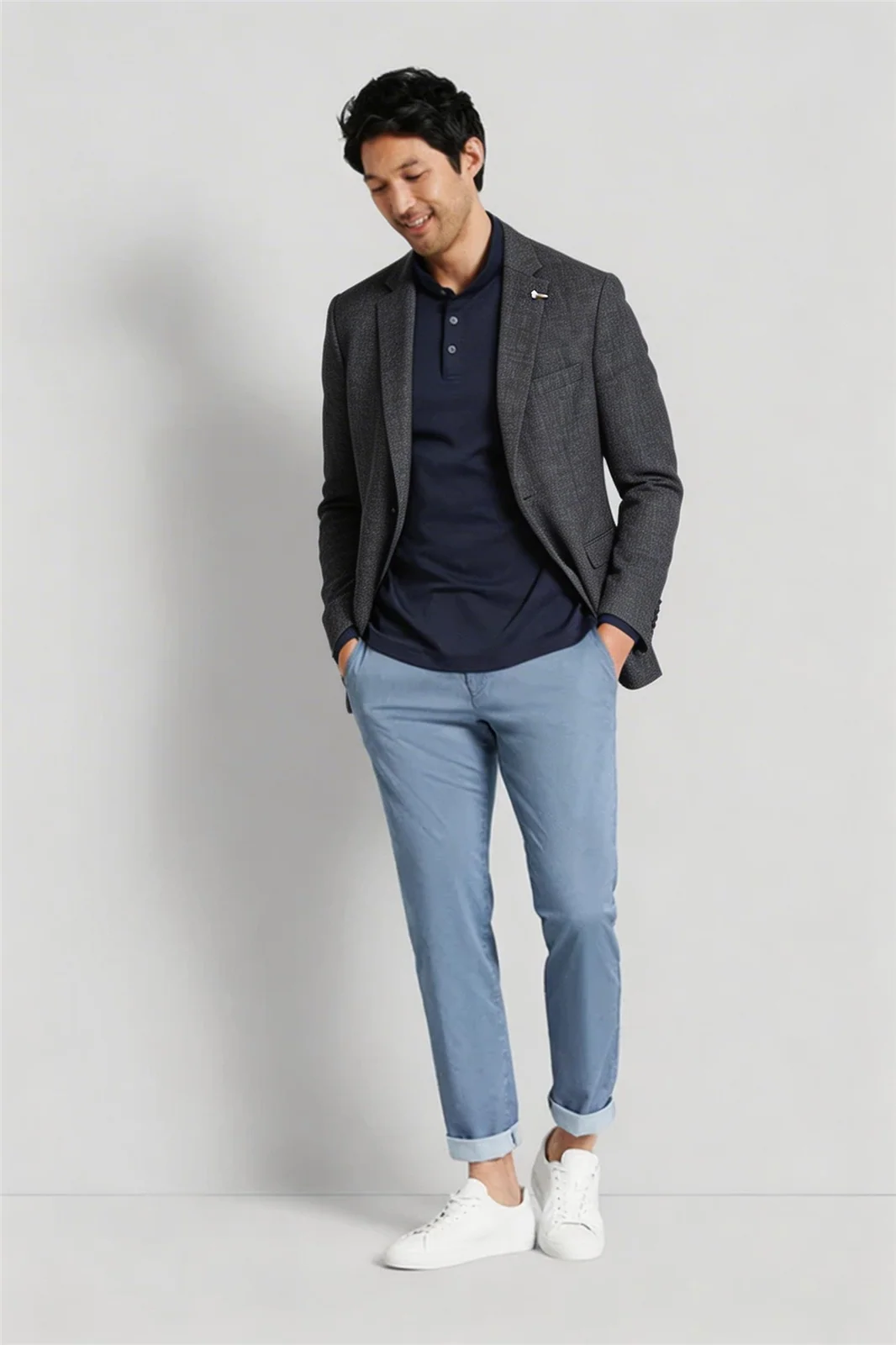 Bugatti Stretch Jersey Sports Jacket - Blue - 44R