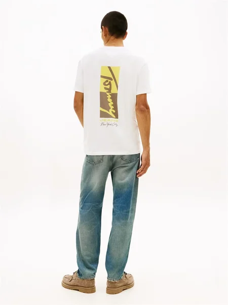 Tommy Jeans Sign Block T-shirt - Beige - XL