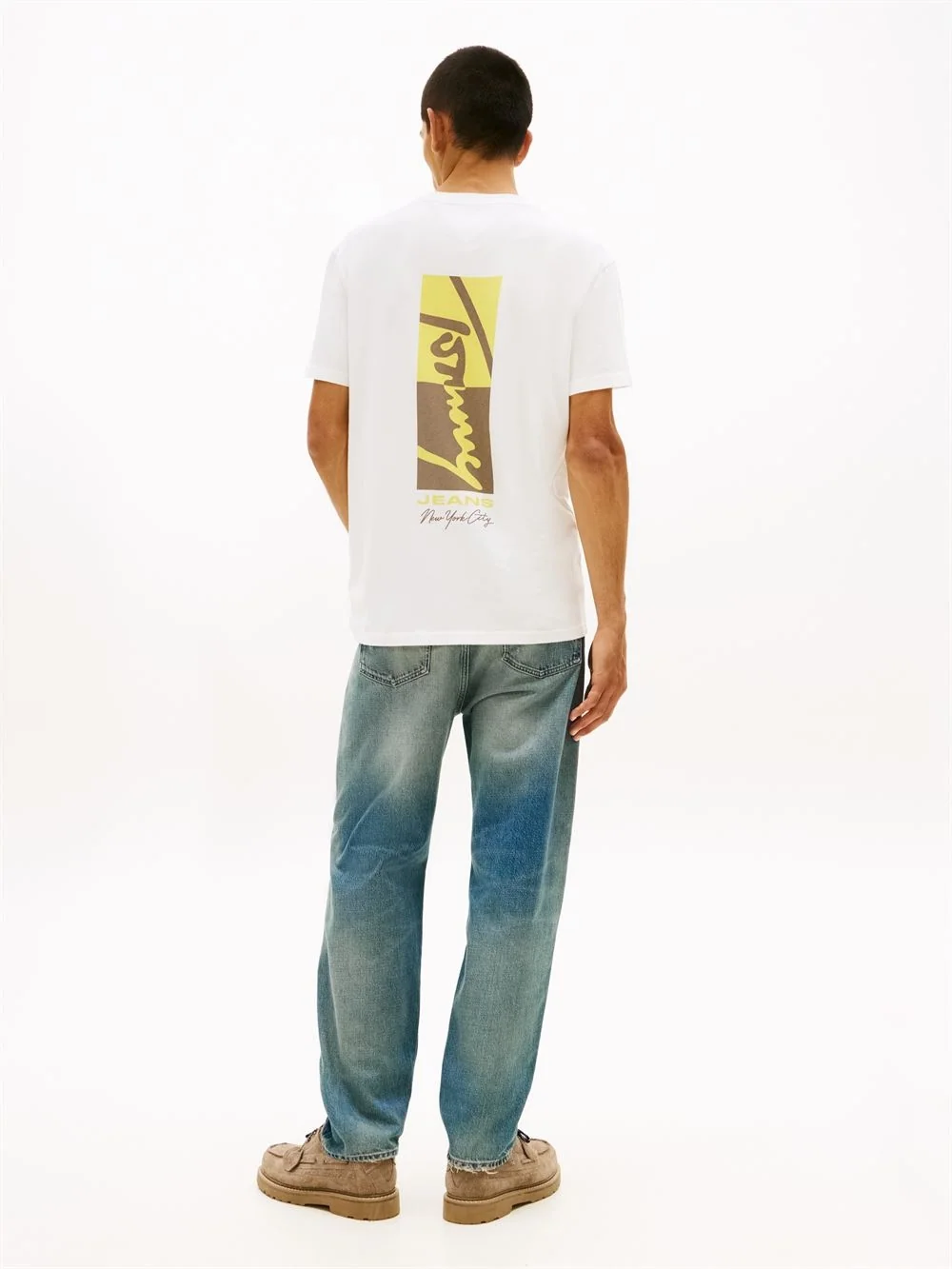 Tommy Jeans Sign Block T-shirt - Beige - XL
