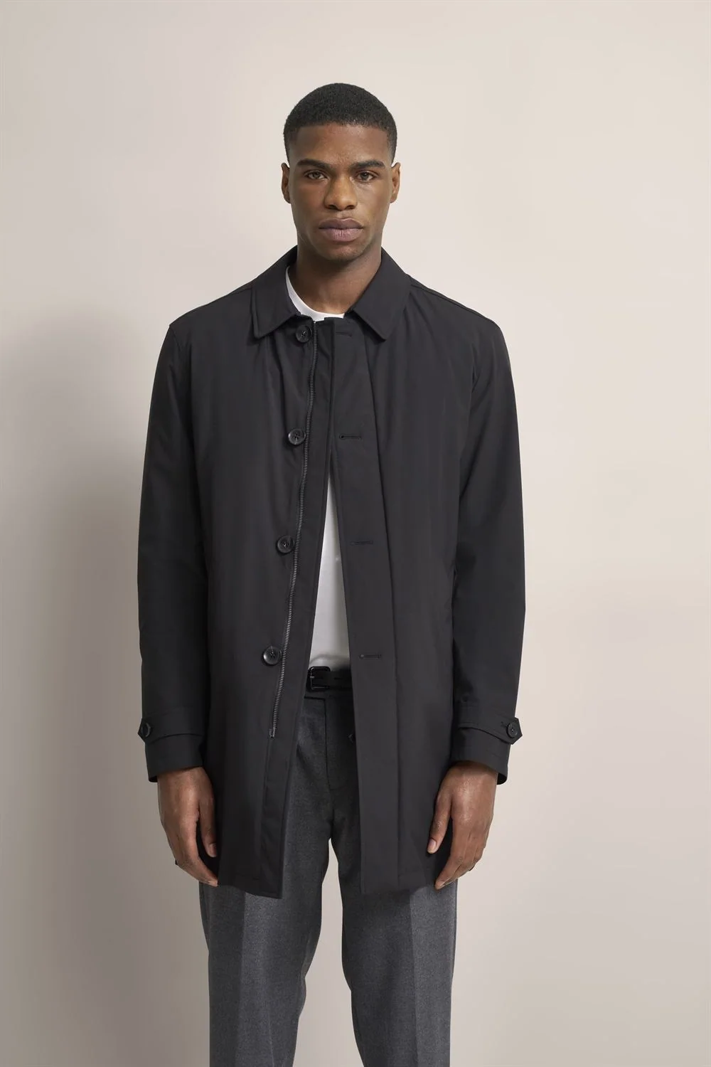 Bugatti Mens Poplin Coat - Black - 40R
