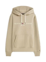 Tommy Hilfiger Logo Embroidery Fleece Hoodie M03 - Beige - XL