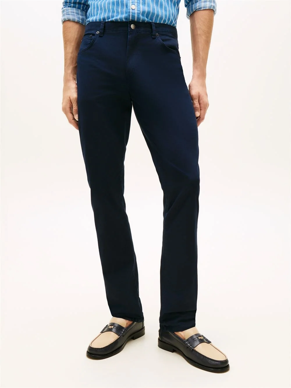 Tommy Hilfiger Denton Five-Pocket Stretch Essential Trousers - Navy - 38/32