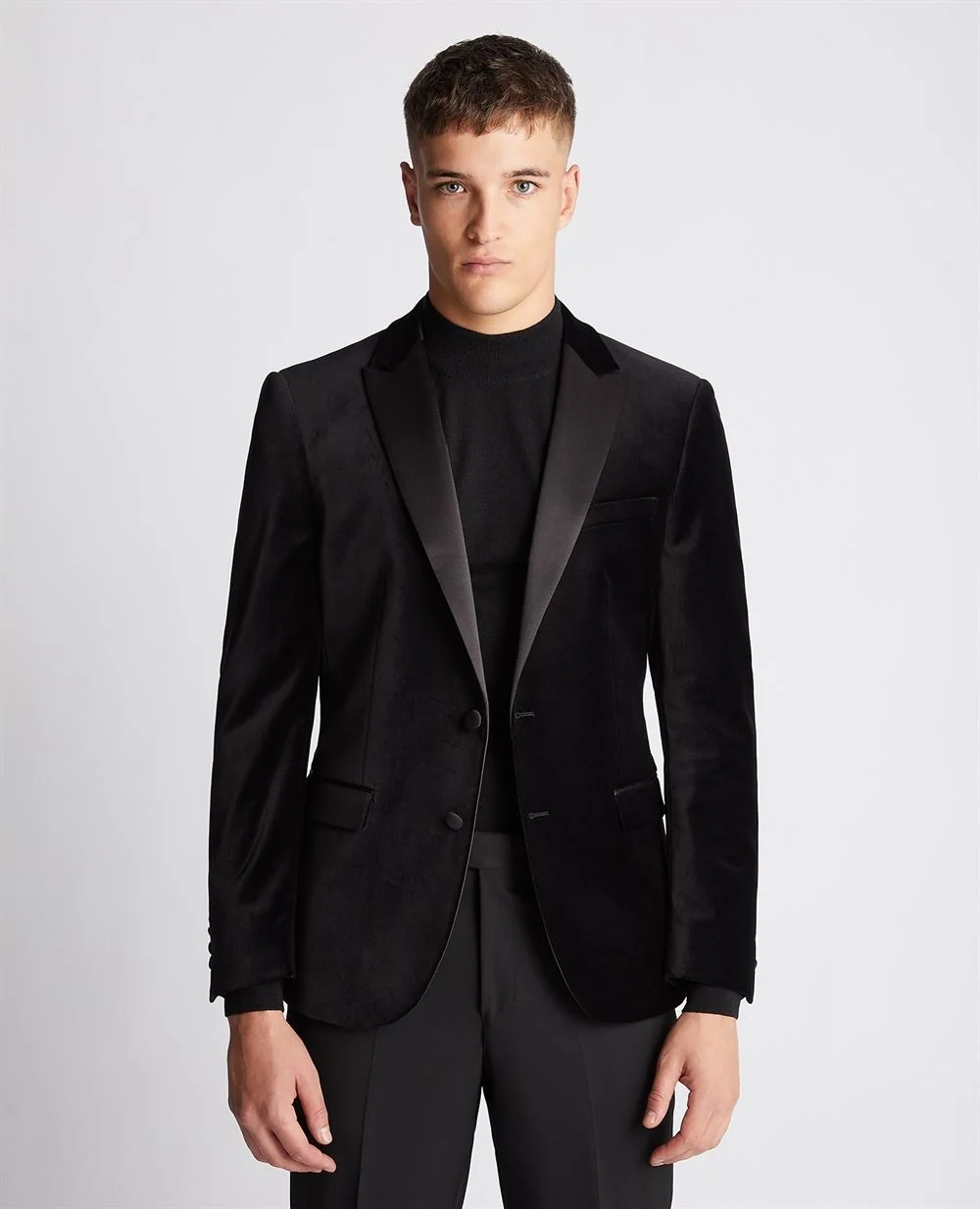 Remus Uomo Velvet Jacket - Black - 44R