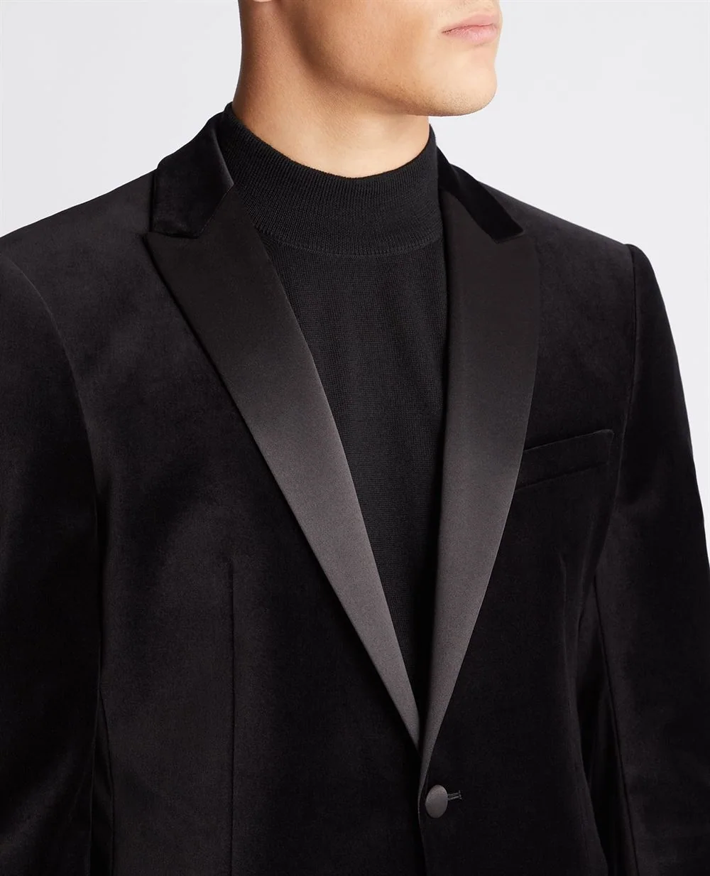 Remus Uomo Velvet Jacket - Black - 44R