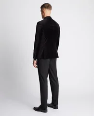Remus Uomo Velvet Jacket - Black - 44R