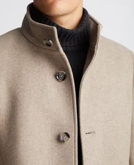 Remus Uomo Jonah Wool Overcoat - Beige - 38