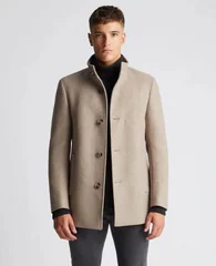 Remus Uomo Jonah Wool Overcoat - Beige - 38