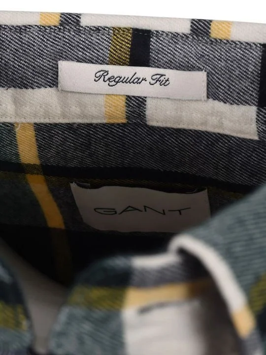 Gant Flannel Check Shirt - Green - L