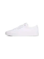 Tommy Hilfiger Harlem Core Logo Canvas Trainers - White - 41