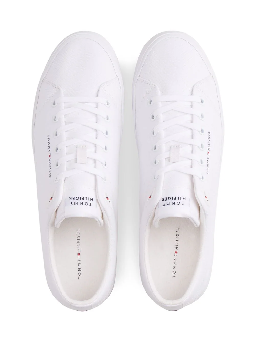 Tommy Hilfiger Harlem Core Logo Canvas Trainers - White - 41