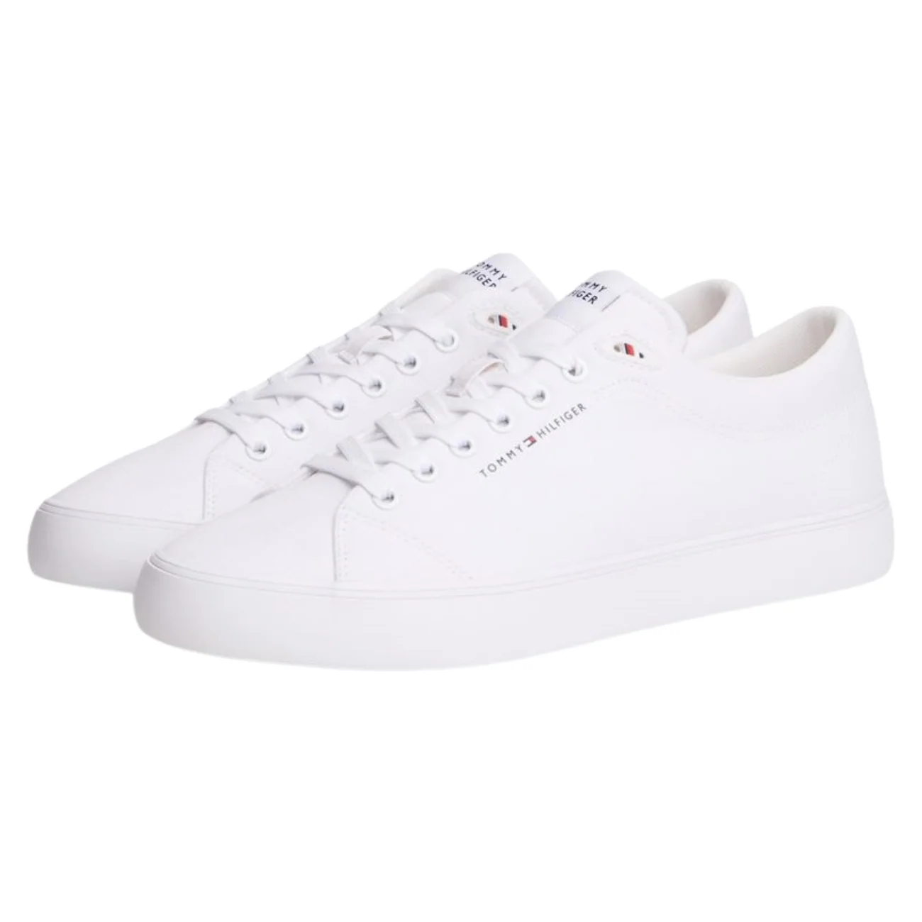 Tommy Hilfiger Harlem Core Logo Canvas Trainers - White - 41