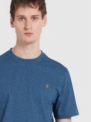 Farah Danny Organic Cotton Regular Fit T-shirt - Blue Marl - L