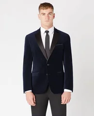 Remus Uomo Velvet Jacket - Dk Navy - 44R