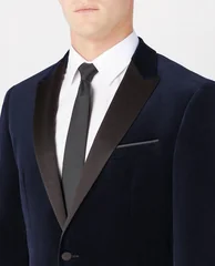 Remus Uomo Velvet Jacket - Dk Navy - 44R