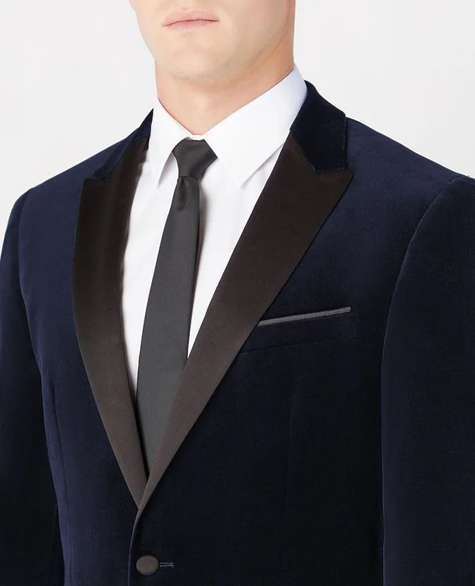 Remus Uomo Velvet Jacket - Dk Navy - 44R