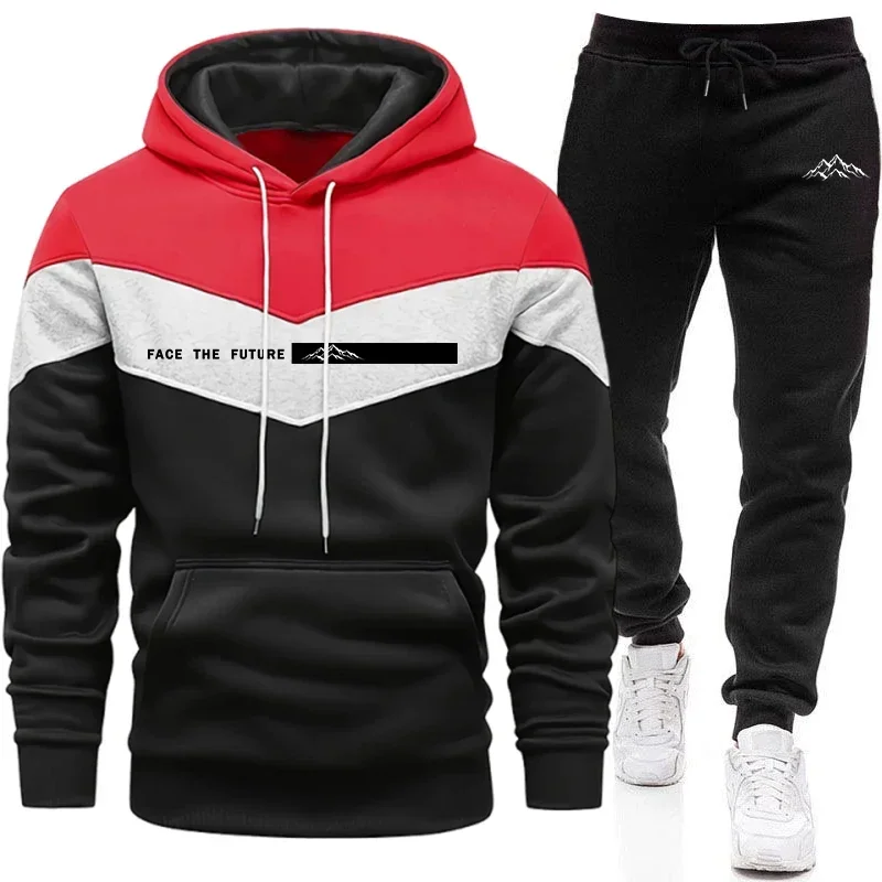 Fall Winter Daily Casual Sports Jogging Suit Male Outdoor Fashion Sweatshirt Outfit 2026 New in Men's Set Hoodies and Sweatpants