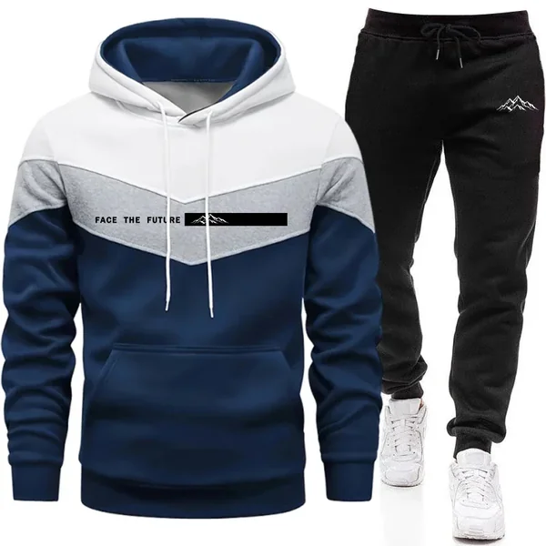 Fall Winter Daily Casual Sports Jogging Suit Male Outdoor Fashion Sweatshirt Outfit 2026 New in Men's Set Hoodies and Sweatpants