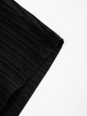 Men's Spring Autumn Solid Color Vertical Stripe Fabric Drawstring Decorated Long Sleeve Shirt Casual Pants Set