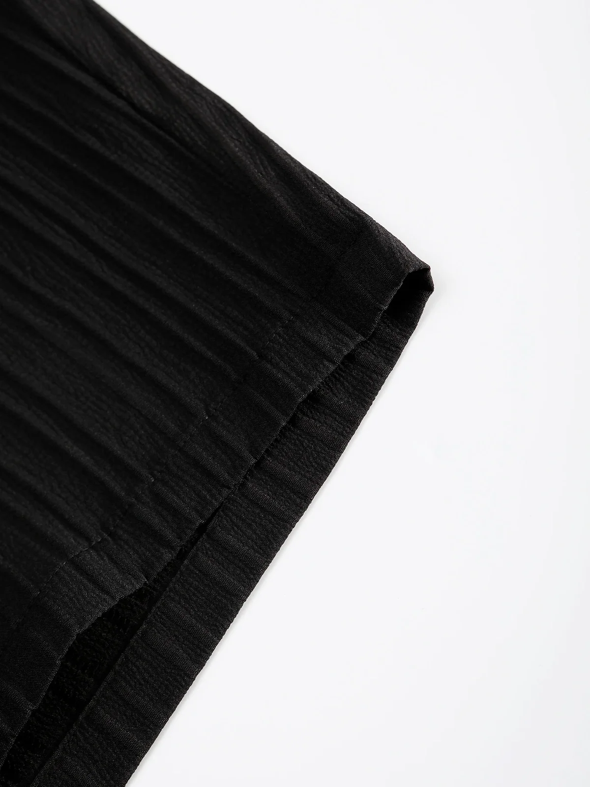 Men's Spring Autumn Solid Color Vertical Stripe Fabric Drawstring Decorated Long Sleeve Shirt Casual Pants Set