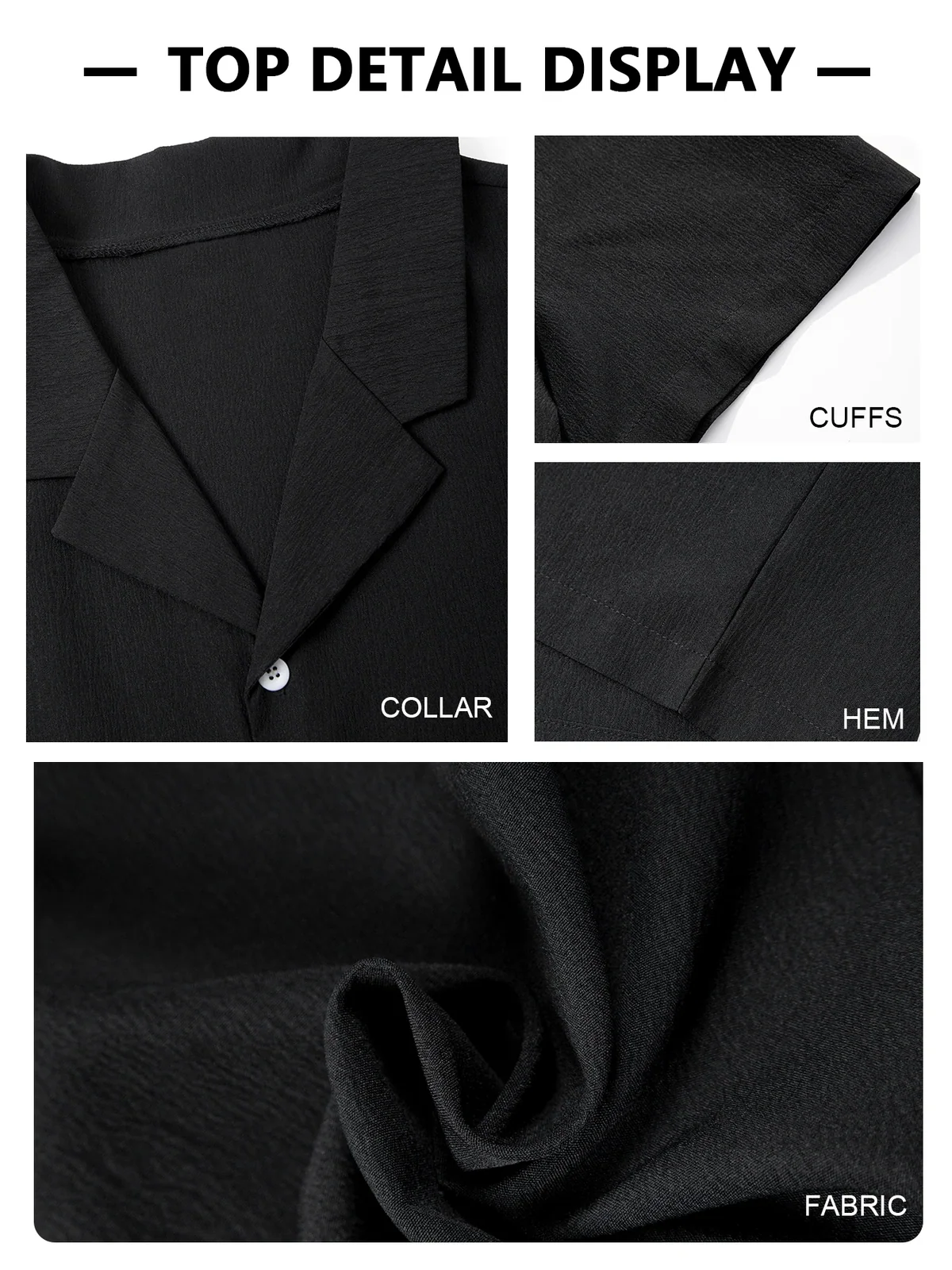 Men's Outfit Set Cuban Collar Short Sleeve Button Shirt Wide Leg Pants Street Style Summer Resort Casual Wear