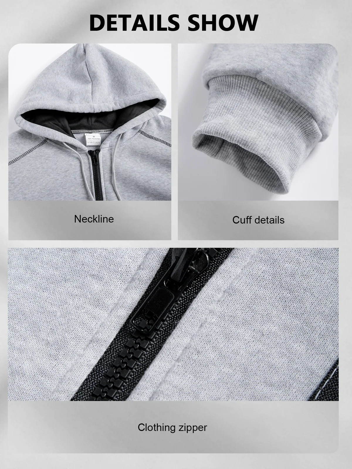 Men's Full Zip Hooded Tracksuit 2 Piece Fleece Jacket Jogger Pants Zipper Pockets Contrast Stitch Casual Streetwear Autumn