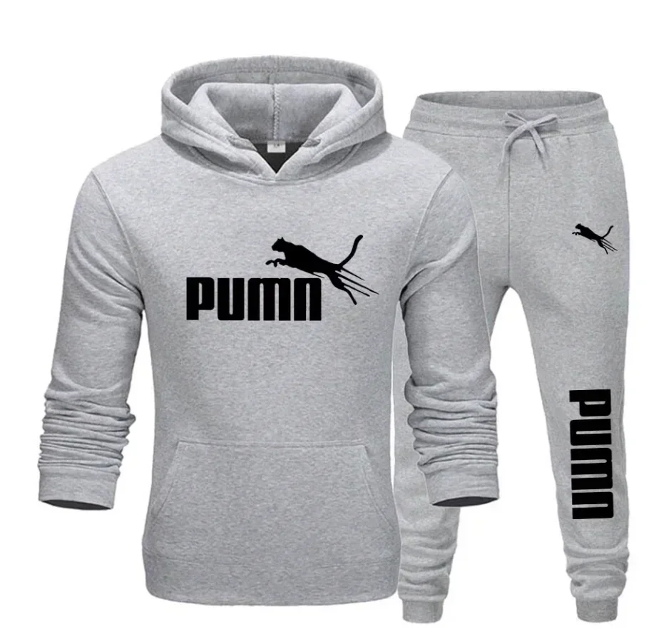 2026 Ne w Autumn and Winter Men's Pullover Hoodie and Pants Two-Piece Set Fashionable Trendy Fitness Casual Sportswear