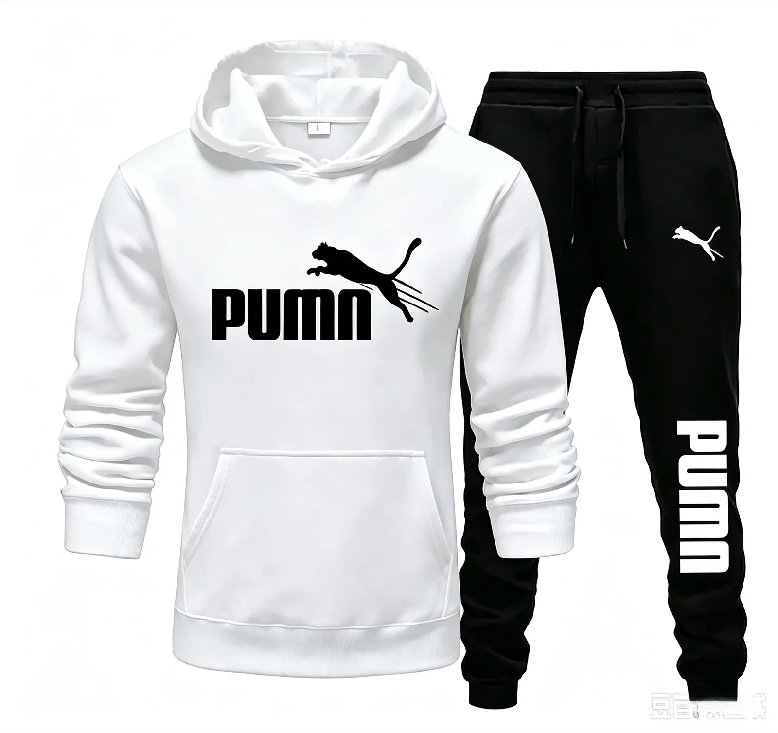 2026 Ne w Autumn and Winter Men's Pullover Hoodie and Pants Two-Piece Set Fashionable Trendy Fitness Casual Sportswear