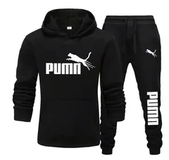 2026 Ne w Autumn and Winter Men's Pullover Hoodie and Pants Two-Piece Set Fashionable Trendy Fitness Casual Sportswear