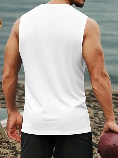 Men's Tank Top Sets 2026 Summer Quick drying beach Breathable men's tracksuit running sports seaside oversize Two-piece sets