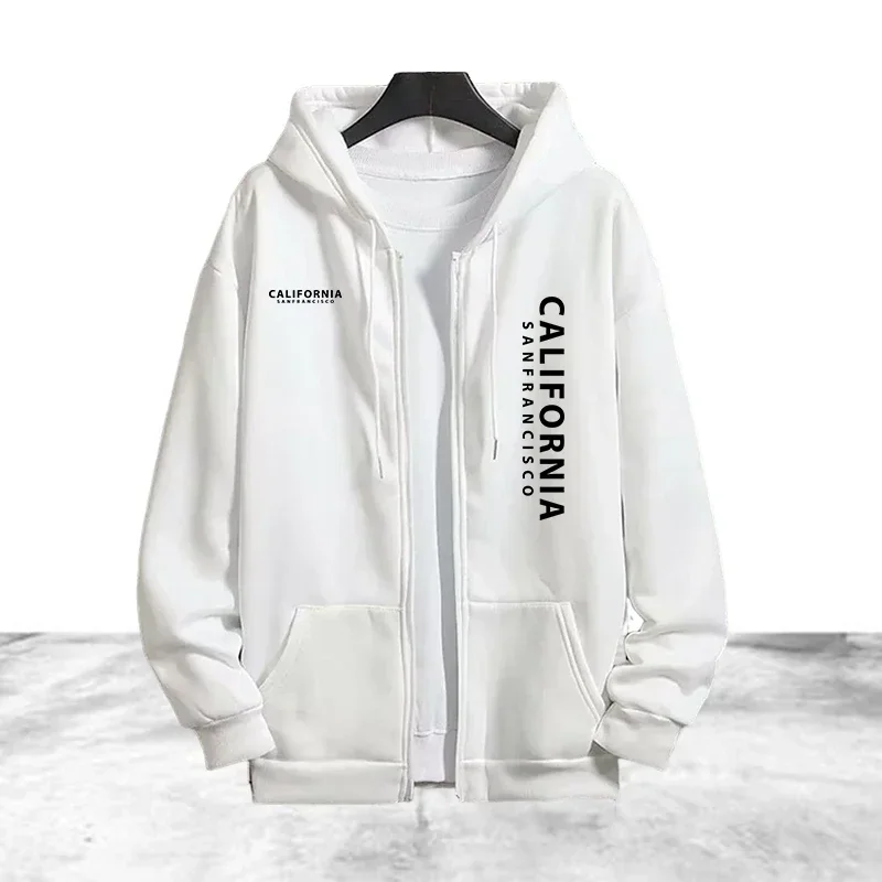 Tracksuit Men's Printing Casual Zip Hooded Sweatshirts Coat Outdoors Sports Jogging Man Clothing Autumn Winter Single Tops Pants