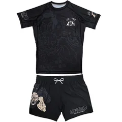 2026 New Speed Brazilian Jujutsu MMA Fighting Training Set Dark Sports Fitness Men's