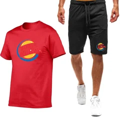 Bober Kurwa Funny Summer Fashion Men's Tracksuit T-shirt Shorts Set Leisure Short Sleeve Set Jogging Gym Suit Brand Clothing