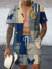 Men's Shirt Sets 2026 Spring/Summer jogging suit drip clothing outfits two piece Graphic clothing set sweat suit 3D Printed