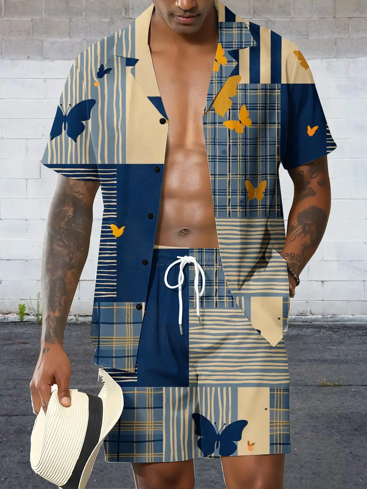 Men's Shirt Sets 2026 Spring/Summer jogging suit drip clothing outfits two piece Graphic clothing set sweat suit 3D Printed