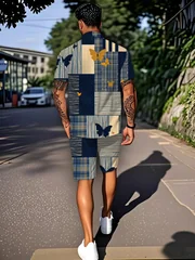 Men's Shirt Sets 2026 Spring/Summer jogging suit drip clothing outfits two piece Graphic clothing set sweat suit 3D Printed