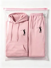 100% polyester fiber hooded sweatshirt, printed loose long-sleeved hooded sweatshirt + jogging pants two-piece casual streetwear