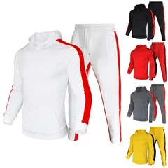 2026 Autumn Winter Men Tracksuit Sets Striped Sweatshirt+sweatpants Casual Daily Sports Fashion Gym Clothing Hot Sale Men's Sets