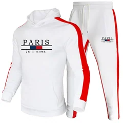 Men's Tracksuit Printing Casual Sweatshirts 2 Pcs Set Outdoor Fitness Sports Jogging Hoodies Suit Autumn Winter Fashion Clothing