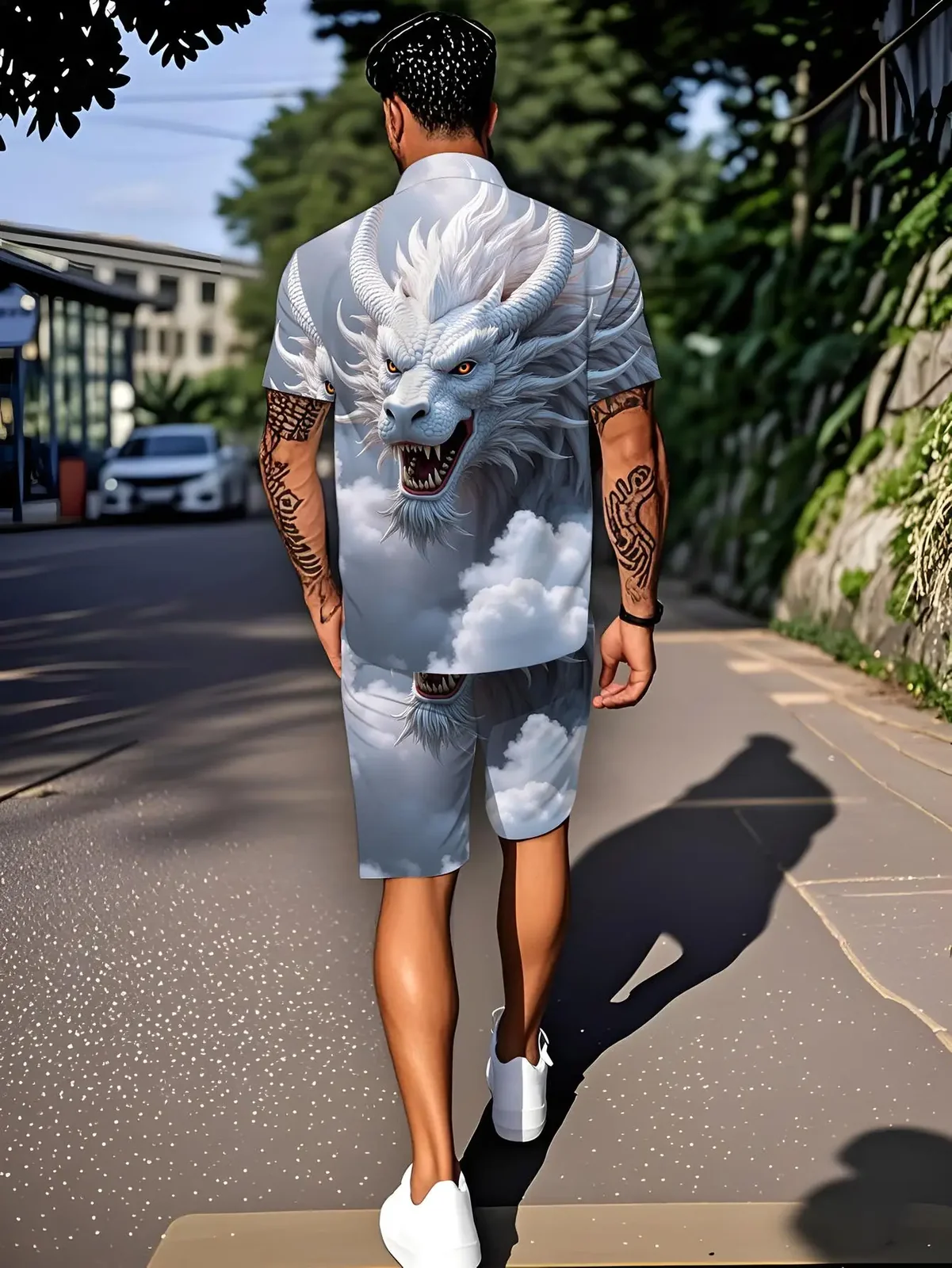 Men's Shirt Sets 2026 Spring/Summer sweat suit Graphic 2 piece set jogging suit Tracksuit men 3D Printed sets for men