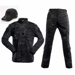 2026 Multicam Tactical Jacket Pants Set, Navy BDU E Uniform for Outdoor Hiking Airsoft Hunting